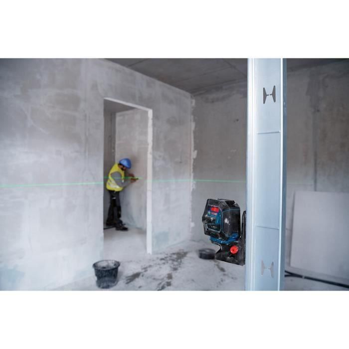 Bosch GCL 2-50 G + RM 10 Láser combinado de líneas y puntos de plomada verdes, alta visibilidad, protección IP64, 15 m de alcance para líneas 4