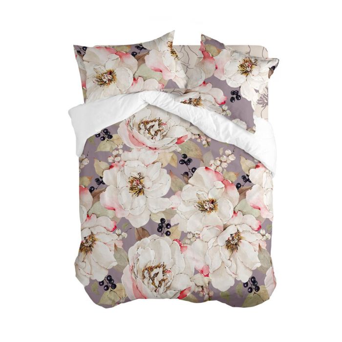 Funda Nórdica HappyFriday White Peonies Multicolor 260 x 240 cm