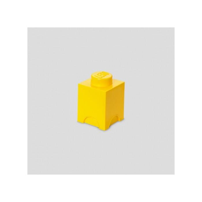 LEGO Storage Brick 1, caja de almacenamiento apilable, amarillo