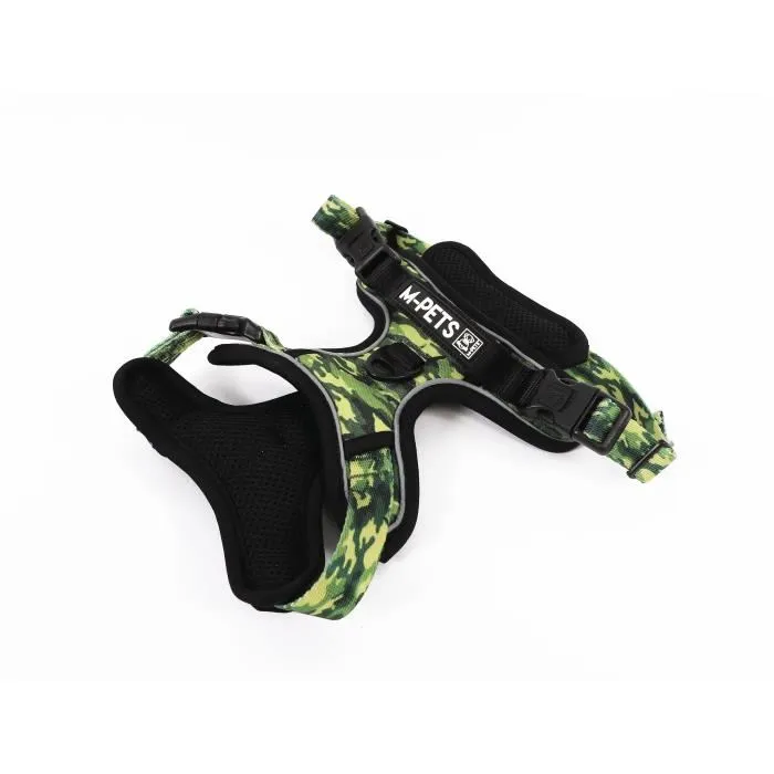 M Pets Arnés Senderismo Camuflaje M Tejido Acolchado Clip Seguridad Asa Correa Trasera Delantera MPE6953182740575 3