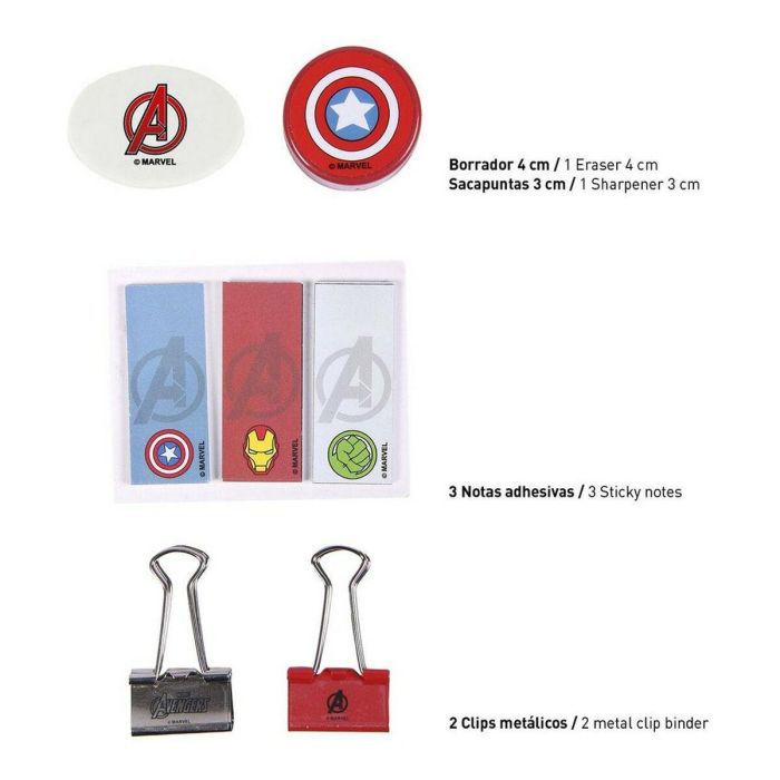 Set papelería escolar avengers 4