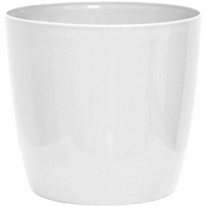 Garden Id 01602701 Maceta Brillante de Jardín con Ruedas, Blanco Brillante, 35x32 cm, Aspecto Cerámico, Impermeable y Fácil de Mover 0 Garden Id 01602701 Maceta Brillante de Jardín con Ruedas, Blanco Brillante, 35x32 cm, Aspecto Cerámico, Impermeable y Fácil de Mover 0