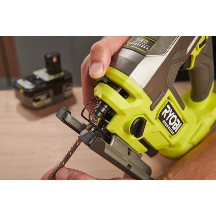 Sierra de calar - RYOBI - Péndulo - Sin escobillas - 18 V - 800 W - 3200 cp/min - 40 mm de recorrido 3 Sierra de calar - RYOBI - Péndulo - Sin escobillas - 18 V - 800 W - 3200 cp/min - 40 mm de recorrido 3