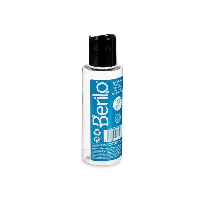 Bote Vertidor Plástico 100 ml Berilo - Negro/Transparente 4x12.3x4 cm (24 Unidades) 1 Bote Vertidor Plástico 100 ml Berilo - Negro/Transparente 4x12.3x4 cm (24 Unidades) 1