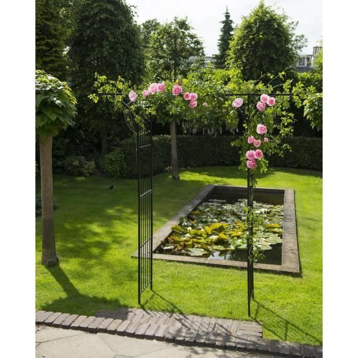 Arco recto doble - NATURE - Metal - Negro - 114x66xH232 cm 5