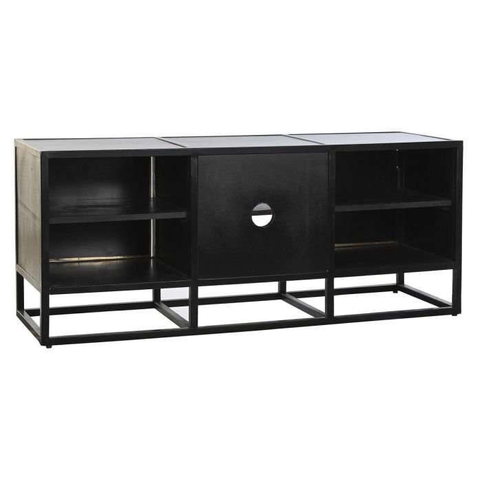 Mueble Tv DKD Home Decor Negro Dorado 37 x 50 x 120 cm 2