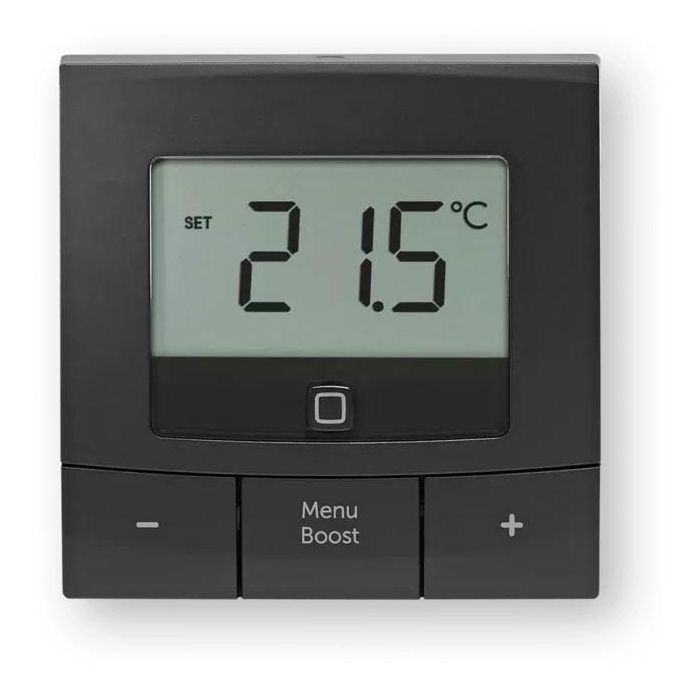 Homematic IP HmIP-WTH-B-A Termostato de Pared Básico Antracita con Pantalla LCD para Control Climático