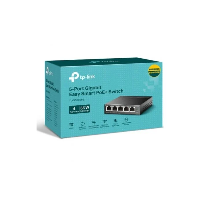 TP-LINK 5-Port Gigabit Easy Smart Switch with 4-Port PoE+ 3 TP-LINK 5-Port Gigabit Easy Smart Switch with 4-Port PoE+ 3