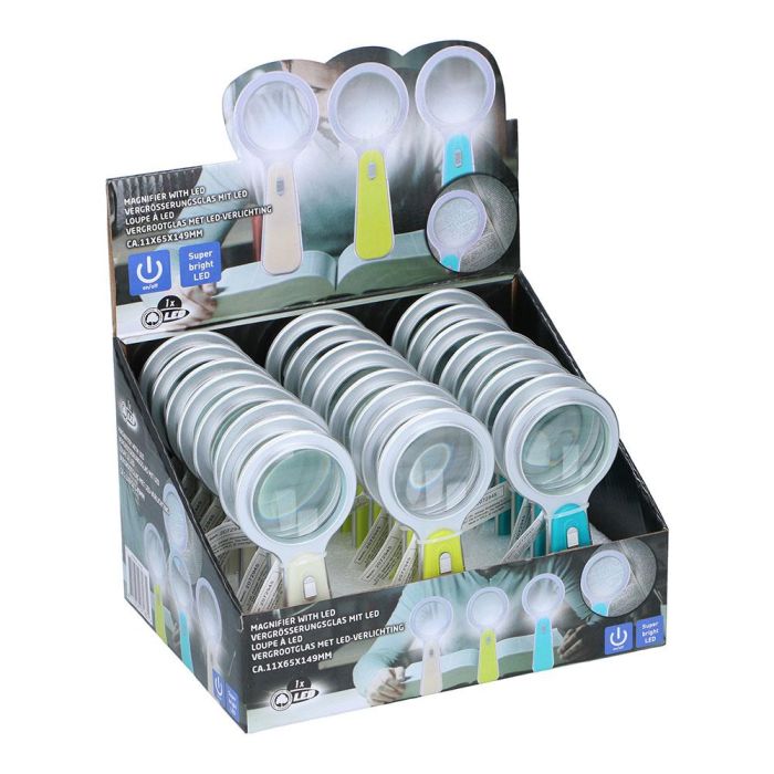 Lupa con Luz LED, Colores Surtidos, ø6,5 x 1 x 14,5 cm 1