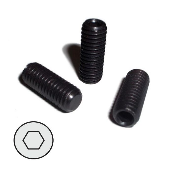 DUVER Din-913 M-6 Espárrago Roscado Huella Allen M-6 Largo 10mm (Set de 1000)