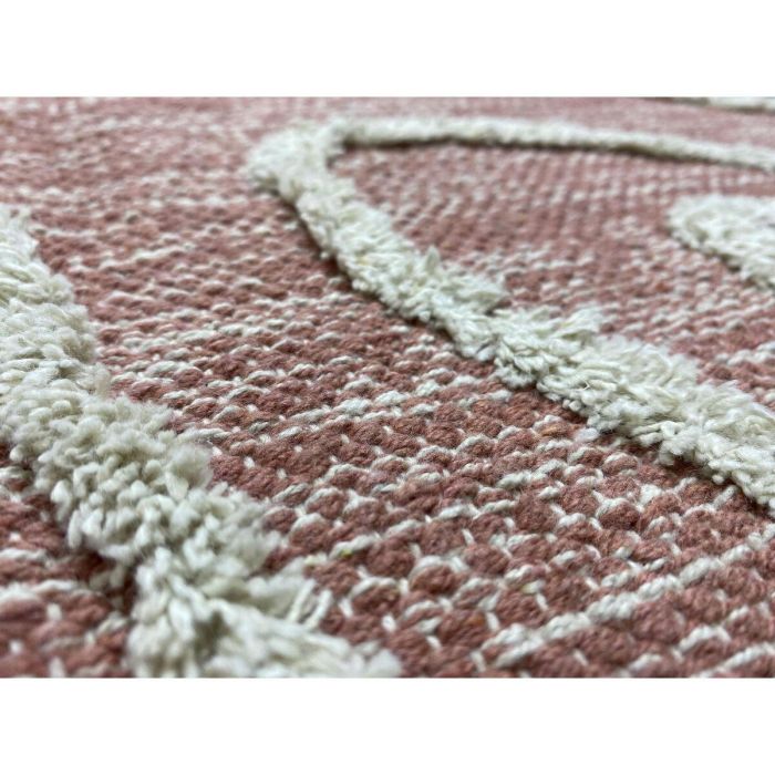DKD Home Decor Alfombra Urban Algodón y Poliéster Rosa y Blanco 180x120 cm 1300 gsm con Flecos 3 DKD Home Decor Alfombra Urban Algodón y Poliéster Rosa y Blanco 180x120 cm 1300 gsm con Flecos 3