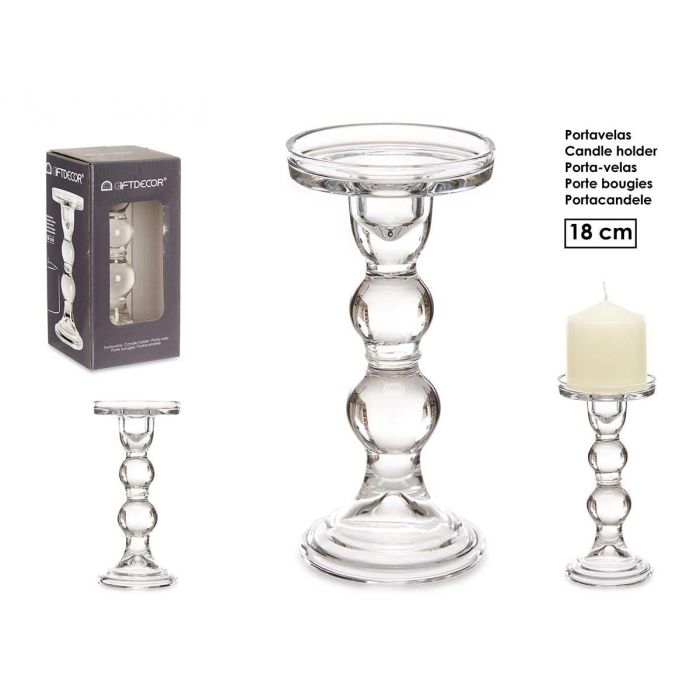 Candelabro Cristal Bola L 18Cm Giftdecor (12 Unidades) 0 Candelabro Cristal Bola L 18Cm Giftdecor (12 Unidades) 0