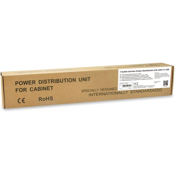 EQUIP 333315 Regleta de Enchufes 1U Horizontal 7 Tomas Schuko 1.8m Cable Negro Plata 1