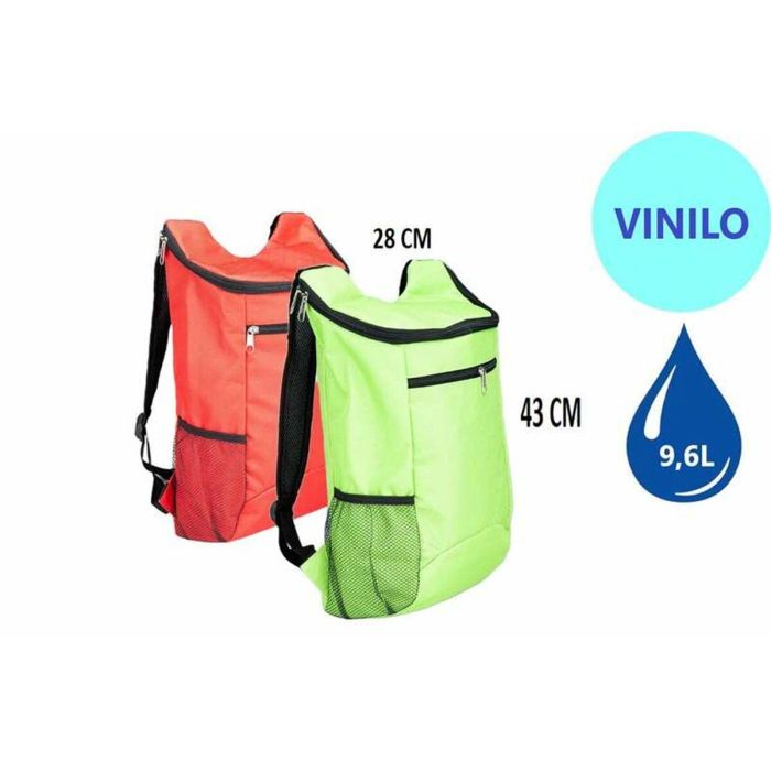 Neveras 9,6 litros colección mochila summer tejido: 600d polysteraislante: 5mm pe foam; interior acabado aluminio medidas: 28x43x8cm roja-verde 1 Neveras 9,6 litros colección mochila summer tejido: 600d polysteraislante: 5mm pe foam; interior acabado aluminio medidas: 28x43x8cm roja-verde 1