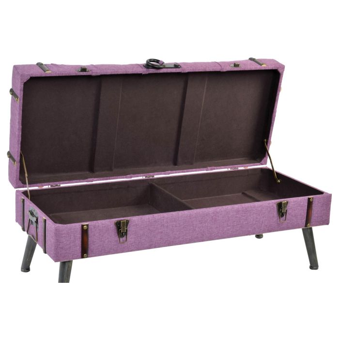 DKD Home Decor Descalzadora Chic Fucsia Poliester Metal MDF 102 x 40.5 x 42 cm 4 DKD Home Decor Descalzadora Chic Fucsia Poliester Metal MDF 102 x 40.5 x 42 cm 4