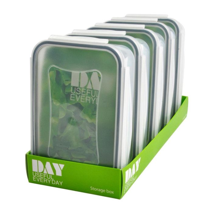 DAY Hermético Rectangular 1 L Storage Apto Lavavajillas Microondas Congelador Libre BPA 3