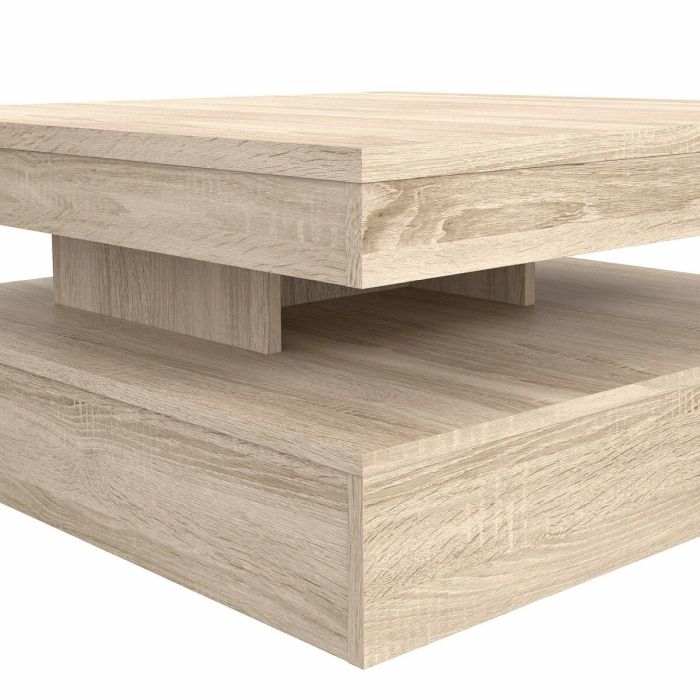 Mesa de centro con tapa giratoria - Cuadrada - Roble - 78 x 78 x 36 cm 2 Mesa de centro con tapa giratoria - Cuadrada - Roble - 78 x 78 x 36 cm 2
