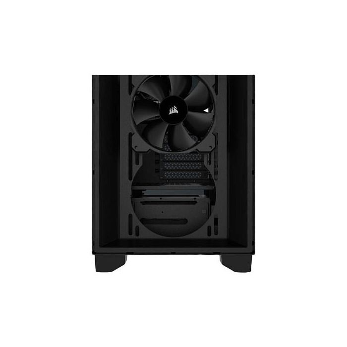 Corsair CC-9011251-WW 3000D Torre Media ATX, Panel de Vidrio Templado Negro con Iluminación RGB Multicolor, para Juegos y Montaje de PC