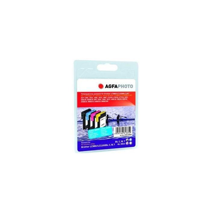 AgfaPhoto LC980/1100, 4x20ml, black cayn, yellow, magenta AgfaPhoto LC980/1100, 4x20ml, black cayn, yellow, magenta