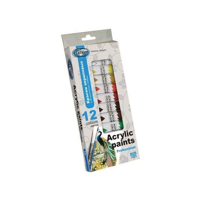 Pintura Acrilica Centrum 12 Ml (Tubo) Colores Surtidos Estuche De 12 6 unidades