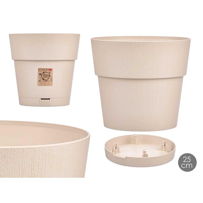 Maceta Plastico 25 Cm Ethica Blanco Roto Stefanplast (6 Unidades) Maceta Plastico 25 Cm Ethica Blanco Roto Stefanplast (6 Unidades)