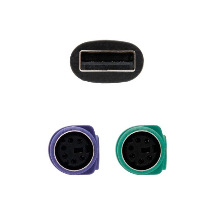 Adaptador PS/2 a USB NANOCABLE 10.03.0101 Negro 0,15 m 2 Adaptador PS/2 a USB NANOCABLE 10.03.0101 Negro 0,15 m 2