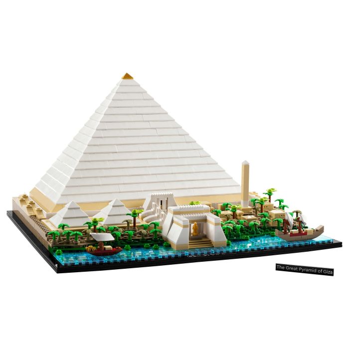 LEGO 21058 Architecture La Gran Pirámide de Giza, modelo de hobby creativo para construir, monumento mundial y decoración
