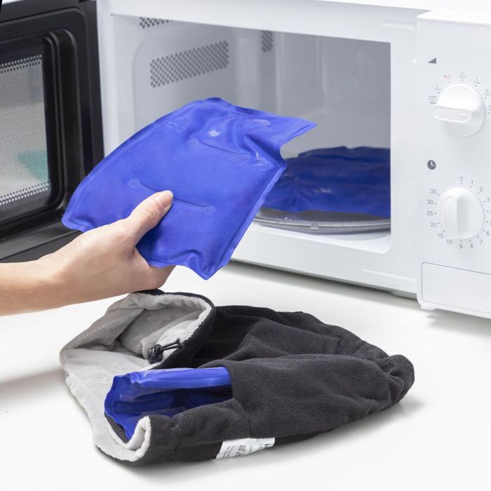 Innovagoods Gorro de Gel para Migrañas y Relajación, Gris, Talla Única con 4 Bolsas de Gel Extraíbles para Calentar o Enfriar