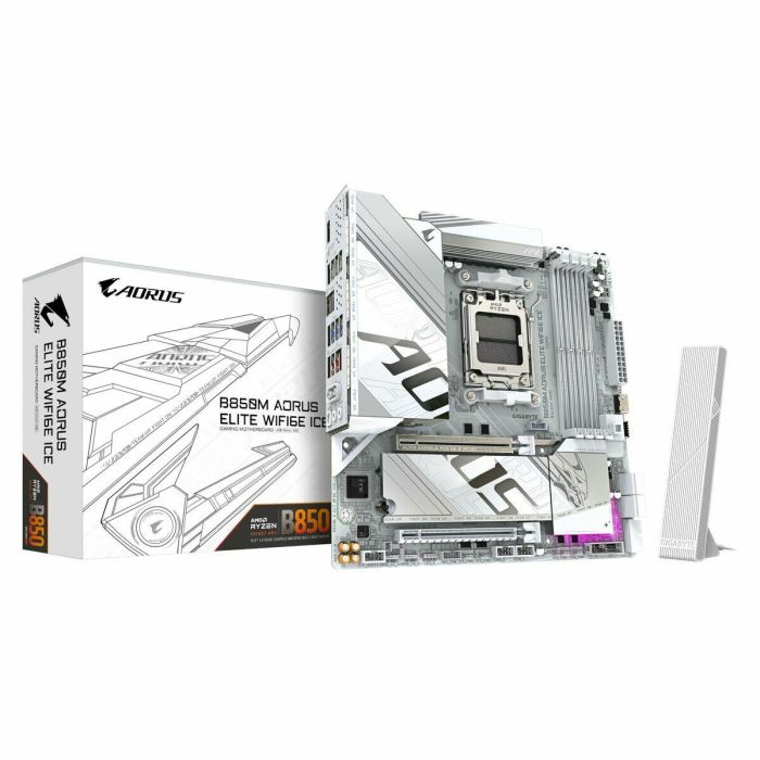 Gigabyte B850M AORUS ELITE WIFI6E ICE Placa Base - AMD Ryzen 9000, DDR5 8200MHz, WiFi 7, USB 3.2 Gen 2, 9MB85MEI6-00-G10 15 Gigabyte B850M AORUS ELITE WIFI6E ICE Placa Base - AMD Ryzen 9000, DDR5 8200MHz, WiFi 7, USB 3.2 Gen 2, 9MB85MEI6-00-G10 15