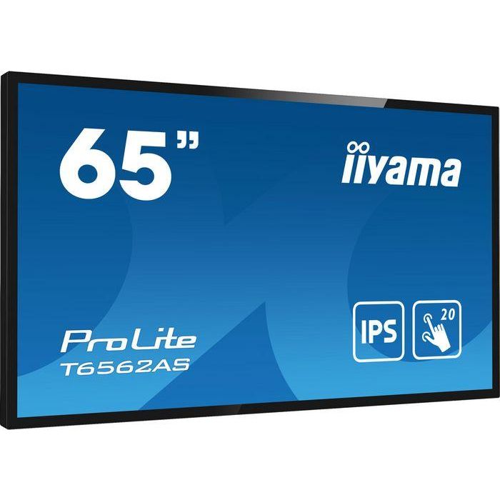 iiyama T6562AS-B1 pantalla de señalización Panel plano interactivo 163,8 cm (64.5") IPS 500 cd / m² 4K Ultra HD Negro Pantalla táctil Procesador incorporado Android 8.0 24/7 1 iiyama T6562AS-B1 pantalla de señalización Panel plano interactivo 163,8 cm (64.5") IPS 500 cd / m² 4K Ultra HD Negro Pantalla táctil Procesador incorporado Android 8.0 24/7 1