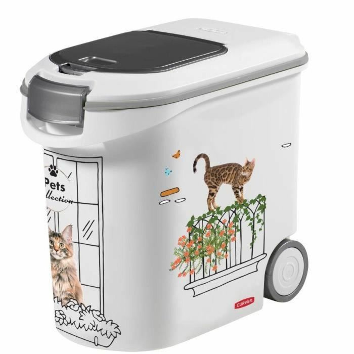 Curver KET3253924835372 Contenedor de Croquetas 35L/12 kg para Gatos 0 Curver KET3253924835372 Contenedor de Croquetas 35L/12 kg para Gatos 0