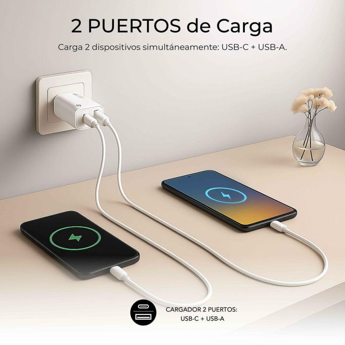 Cargador de Pared Subblim SUBCHG-6G2510 Blanco 25 W 4 Cargador de Pared Subblim SUBCHG-6G2510 Blanco 25 W 4