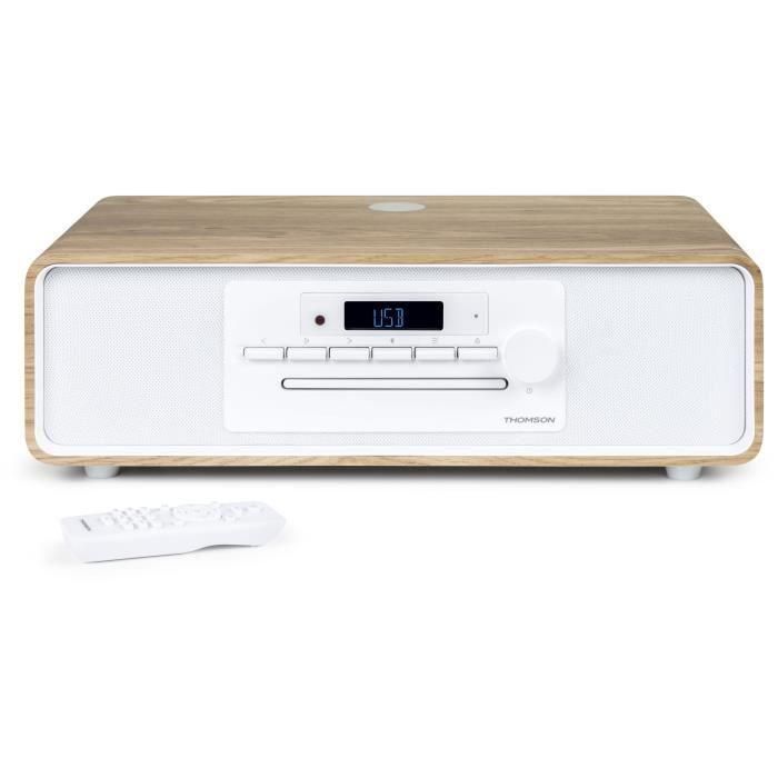 Thomson THO1721992683631 Microsistema Bluetooth Radio FM/CD/MP3/USB, 60W, Ecualizador, Blanco y Negro 5