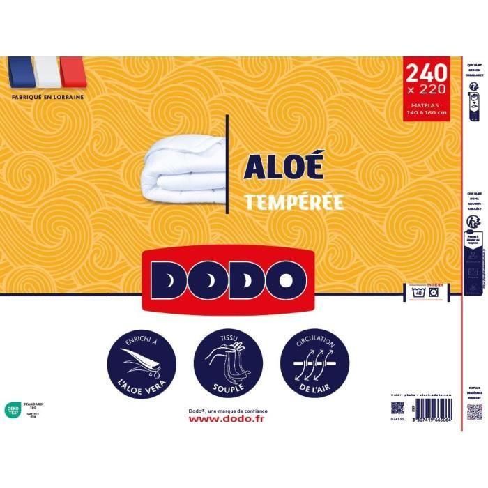 Edredón 220x240 cm DODO ALoe - Templado - 300 g/m² - Edredón para 2 personas - Suave y confortable - Blanco 5