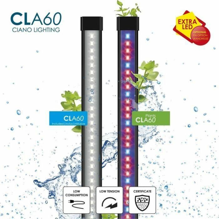 Ciano Acuario 60 - 58 L - Kit completo con Filtro, Iluminación LED, Calentador y Consumibles para Agua Salada - Blanco 4 Ciano Acuario 60 - 58 L - Kit completo con Filtro, Iluminación LED, Calentador y Consumibles para Agua Salada - Blanco 4