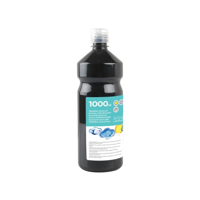 Tempera Liquida Liderpapel Escolar 1000 mL Negro 1