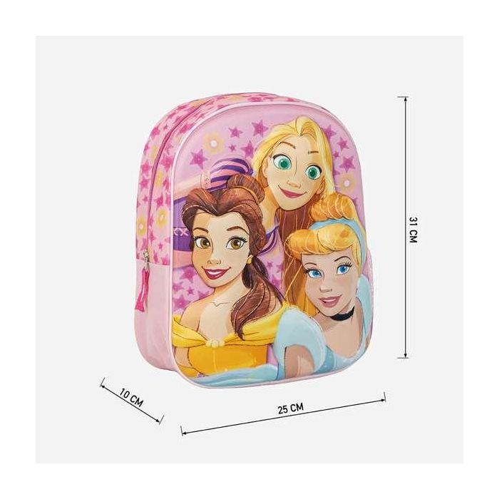 Mochila infantil 3D princess 25.0 x 31.0 x 10.0 cm 3