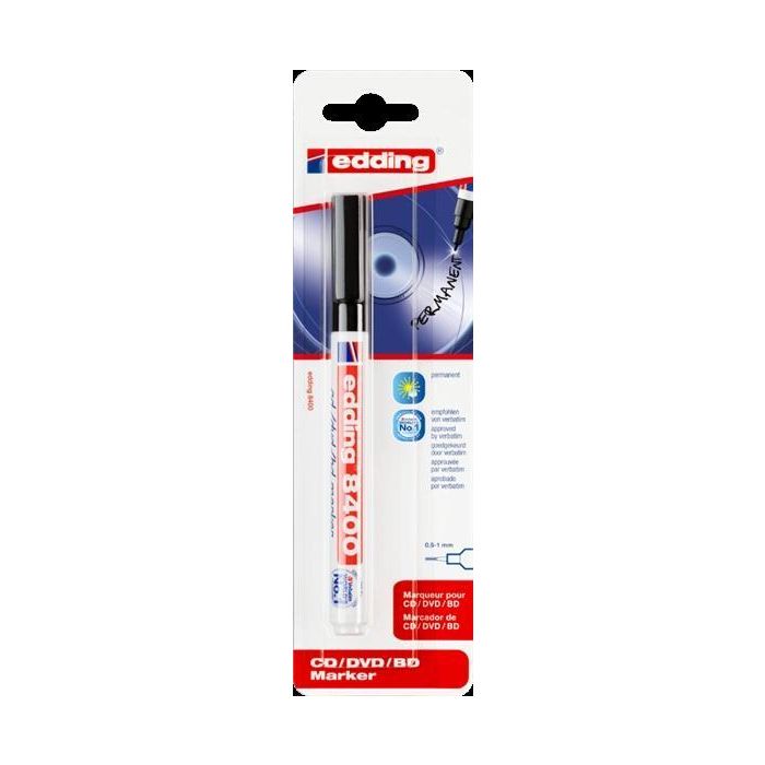 Edding Marcador Permanente Cd-Dvd-Bds Negro Blíster 1 Ud Edding Marcador Permanente Cd-Dvd-Bds Negro Blíster 1 Ud