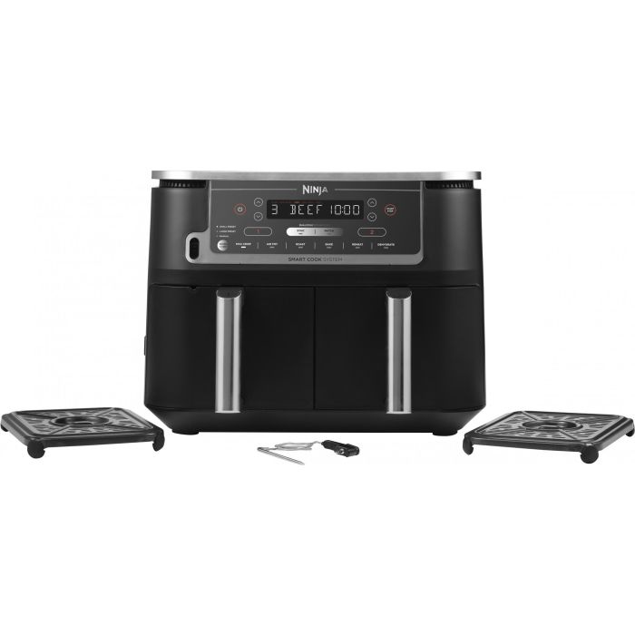 Ninja AF451EU Freidora de Aire Caliente 9.5L Doble Zona Negra, Táctil, Funciones Asar, Hornear y Freír 4 Ninja AF451EU Freidora de Aire Caliente 9.5L Doble Zona Negra, Táctil, Funciones Asar, Hornear y Freír 4