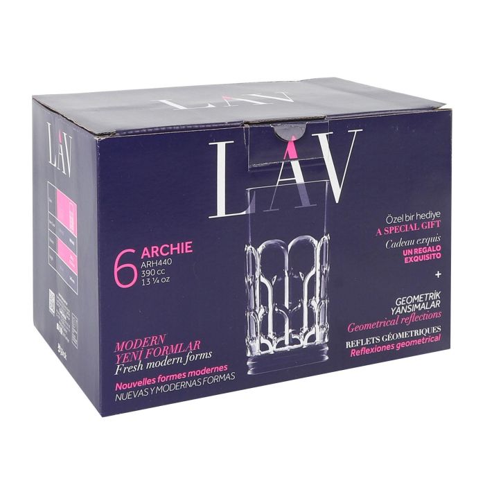Set de 6 Vasos Archie 390 cc - LAV (4 Cajas) 2 Set de 6 Vasos Archie 390 cc - LAV (4 Cajas) 2