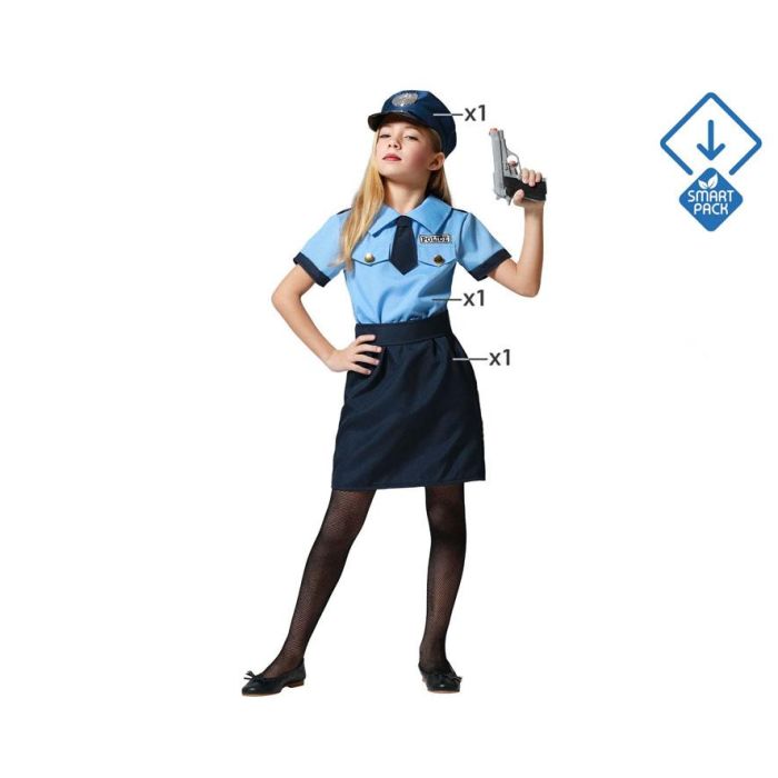 Disfraz Policia Niña Infantil Uniforme 5-6 Años Disfraz Policia Niña Infantil Uniforme 5-6 Años