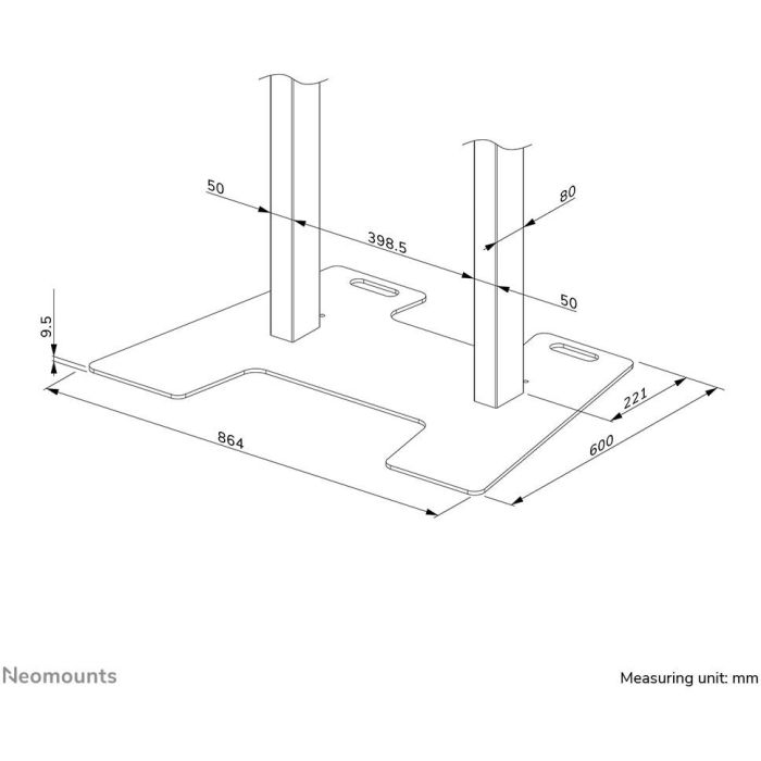 Soporte de Pared Neomounts AFP-875BL Negro 3 Soporte de Pared Neomounts AFP-875BL Negro 3