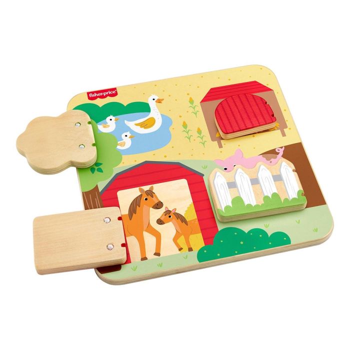 Tablero De Madera Animales De Granja Jcy33 Fisher Price 3