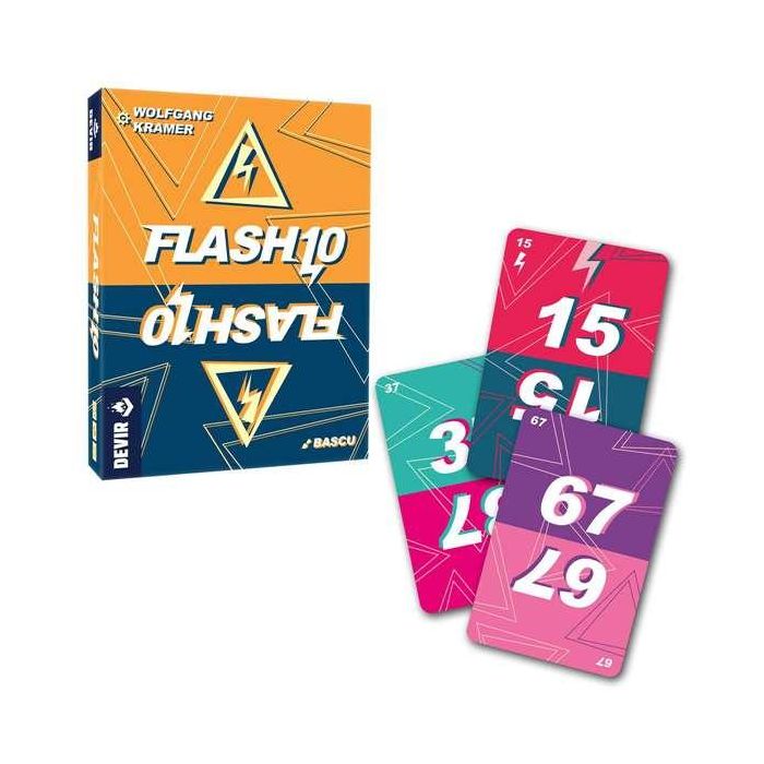 Devir - Juego Flash 10 - Juego de mesa familiar de rapidez y reflejos, Edad recomendada 3+ años