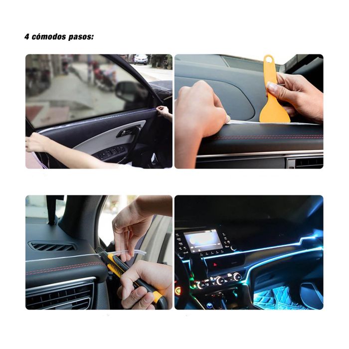 Occ Sport OCCLED04 Tira de Alambre EL de Neón Fibra Óptica para Coche USB Verde 3 Metros 2 Occ Sport OCCLED04 Tira de Alambre EL de Neón Fibra Óptica para Coche USB Verde 3 Metros 2