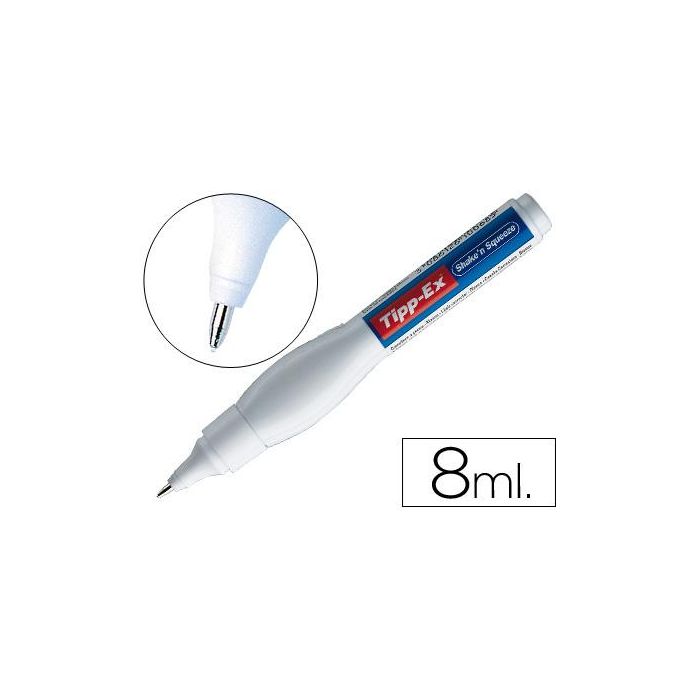 Corrector Tipp-Ex Lapiz Shake'N Squeeze Con Punta Metalica 8 mL