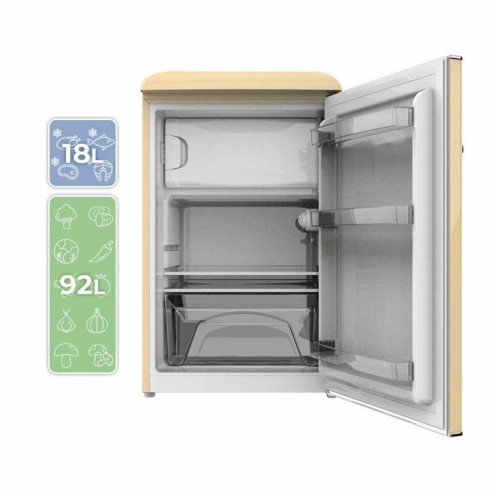 Cecotec Frigorífico Independiente CoolMarket TT Origin 110 Beige 110L Clase E 5