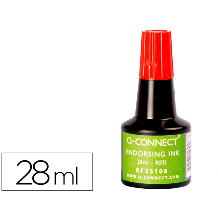 Q-connect Tinta para Tampon Rojo Bote 28 ml 0 Q-connect Tinta para Tampon Rojo Bote 28 ml 0