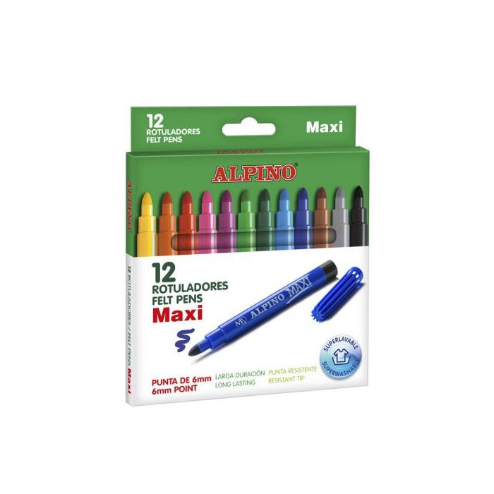 Alpino AR000006N Estuche 12 Rotuladores Punta Gruesa Colores Surtidos 0 Alpino AR000006N Estuche 12 Rotuladores Punta Gruesa Colores Surtidos 0