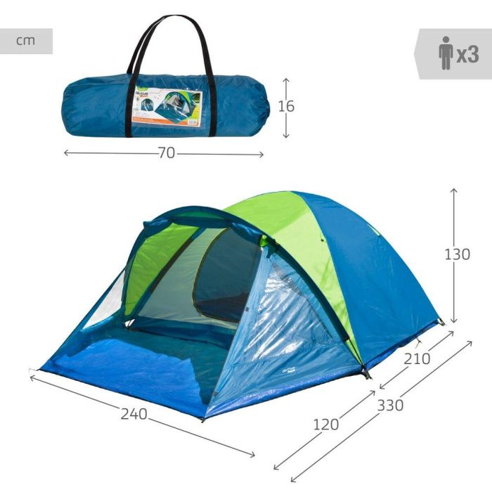 Tienda de Campaña Aktive 240 x 130 x 330 cm (2 Unidades) 3 Tienda de Campaña Aktive 240 x 130 x 330 cm (2 Unidades) 3